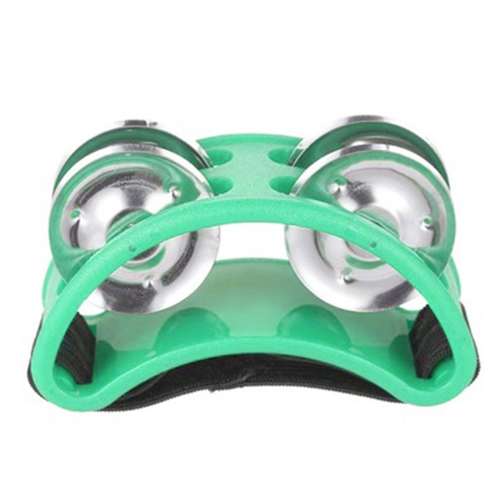 COSYHOME Foot Tambourine Percussion with Jingle Bell Tambourine Musical Percussion Instruments for Guitar green