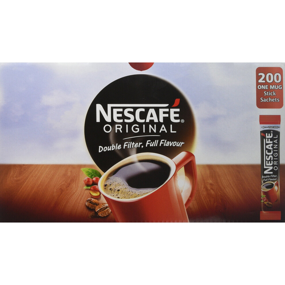 NescafÃ© Nescafe One Cup Sticks Coffee Sachets (Pack of 200) 12315596
