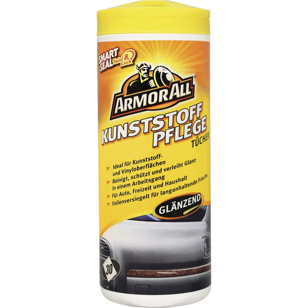 ARMOR ALL ArmorAll 36025L Plastic Care Tissues Glossy Cleans Vinyl & Plastic