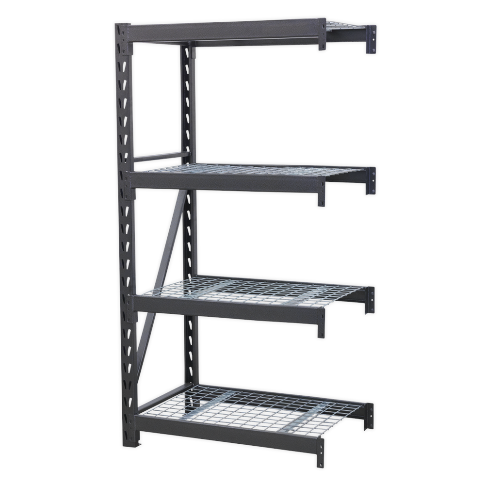 Sealey Heavy Duty Racking Extension Pack with 4 Mesh Shelves 640kg Capacity per