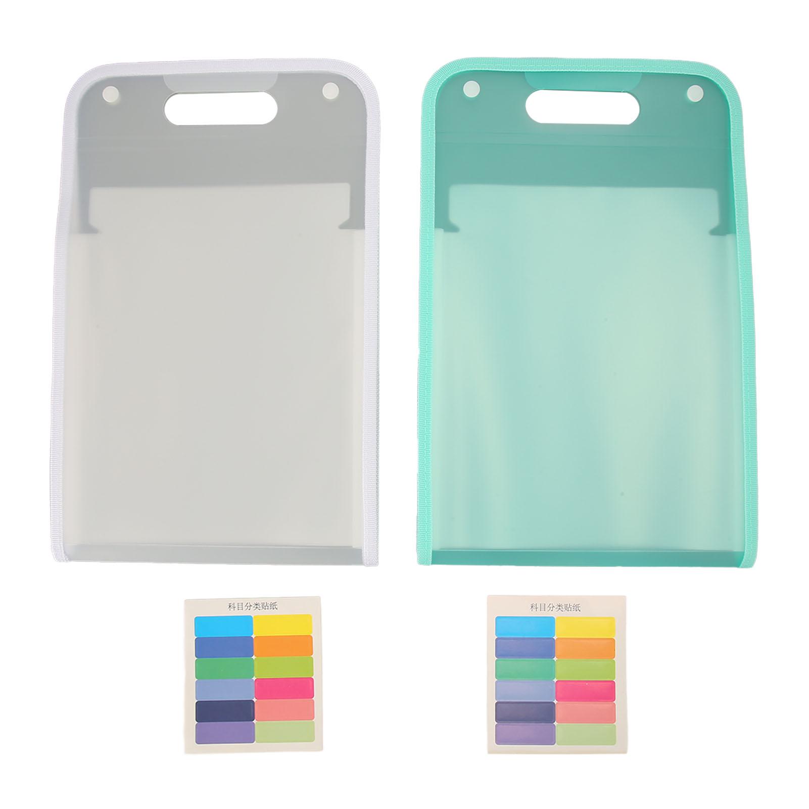 GoolRC 2pcs Vertical File Folders 13 Pockets Large Capacity A4 Document Folder Portable Plastic File