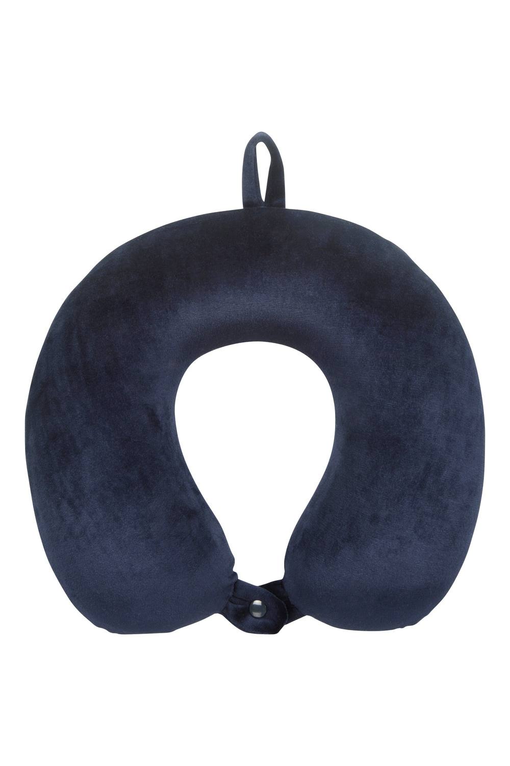 Mountain Warehouse Travel Pillow with Memory Foam Compact Portable Headrest