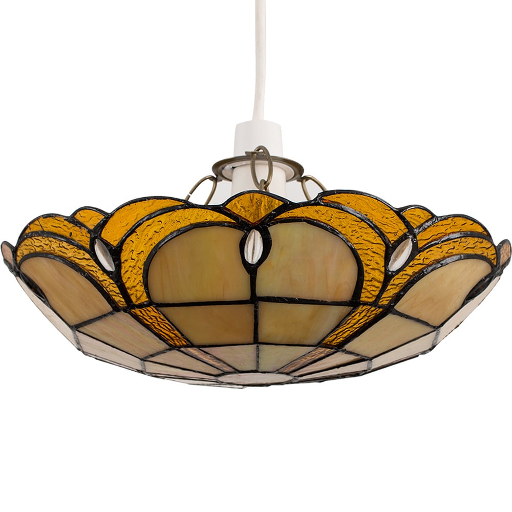 Value Lights Amber Jewel Tiffany Non Electric Uplighter