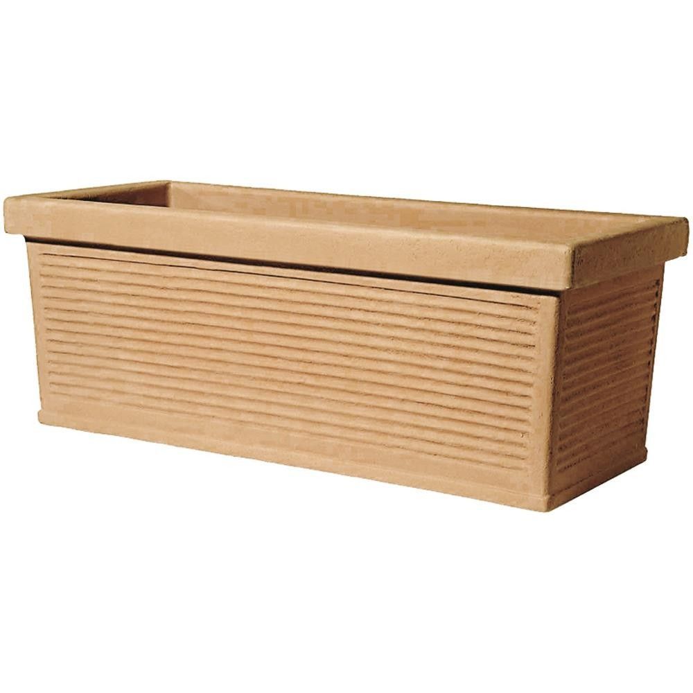 Nessuno Vasi Telcom a cassetta Millerighe 93x42x37 cm resina impruneta arredo giardino