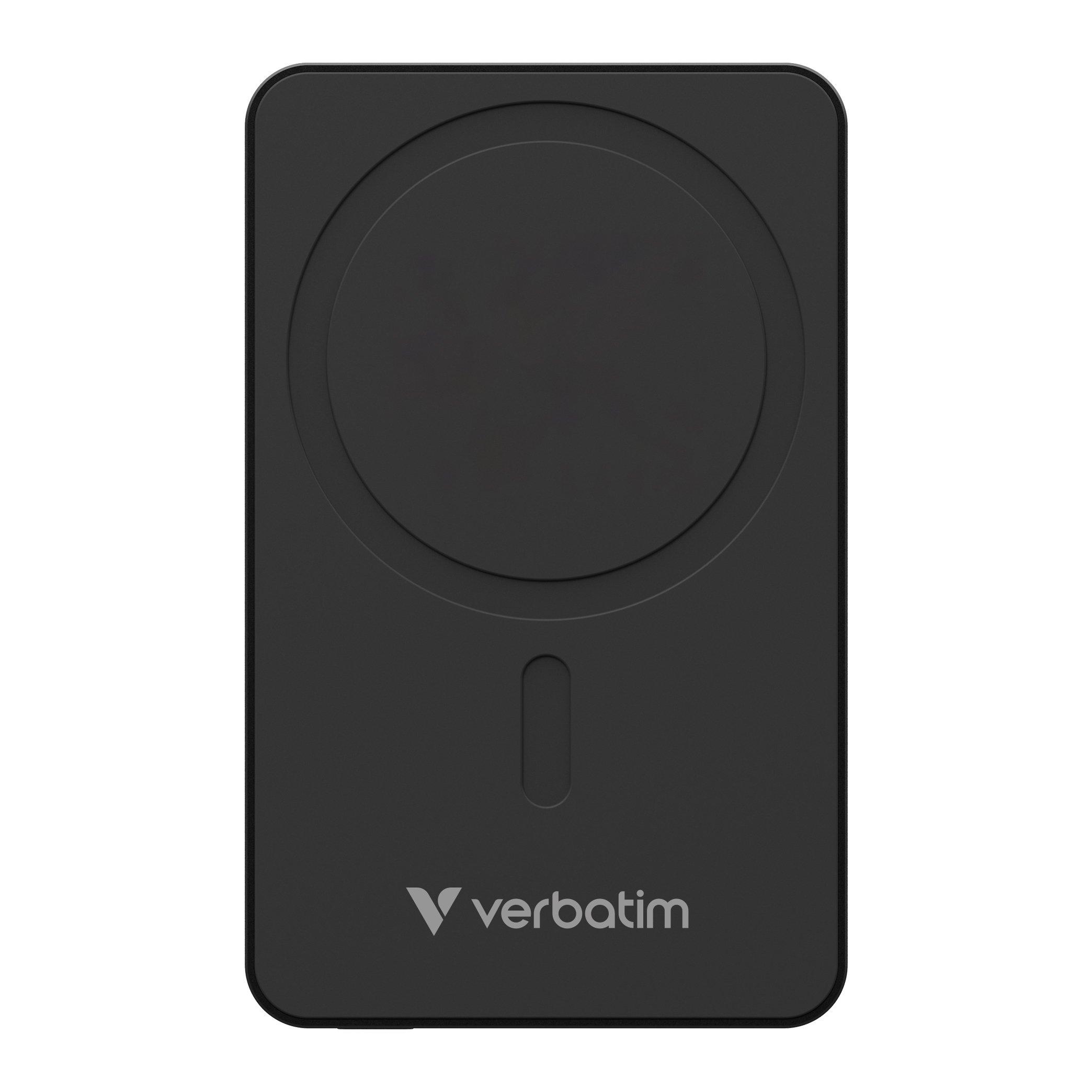 Verbatim n Go Essentials Power Bank 5000mAh Magnetic Wireless Charging - Black