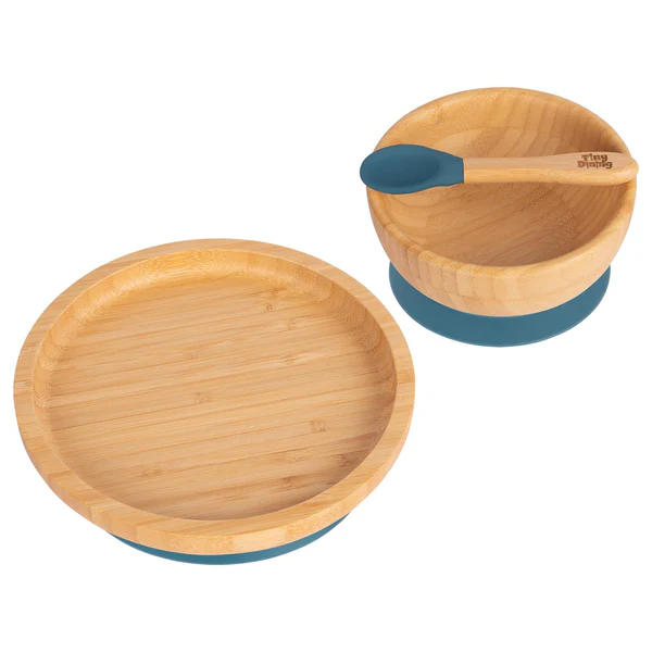 3pc Round Bamboo Baby Weaning Set