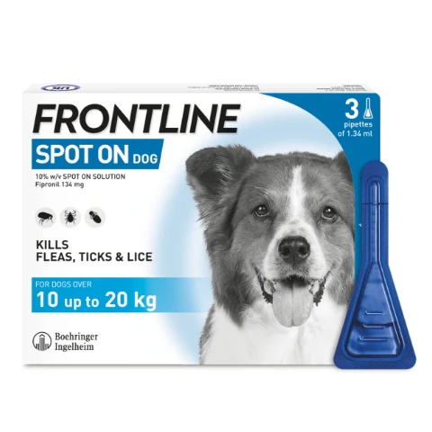 Frontline Spot On Flea & Tick Treatment Dog Medium Dog (10-20kg) 1 Pipette