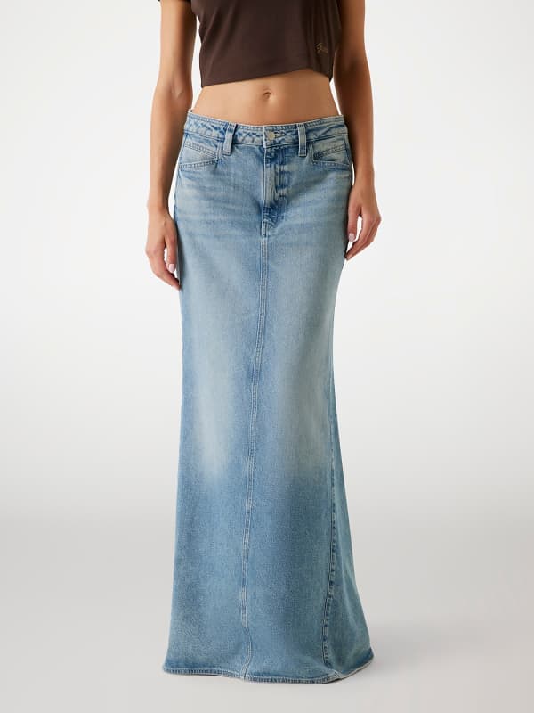 GUESS Denim Maxi Skirt