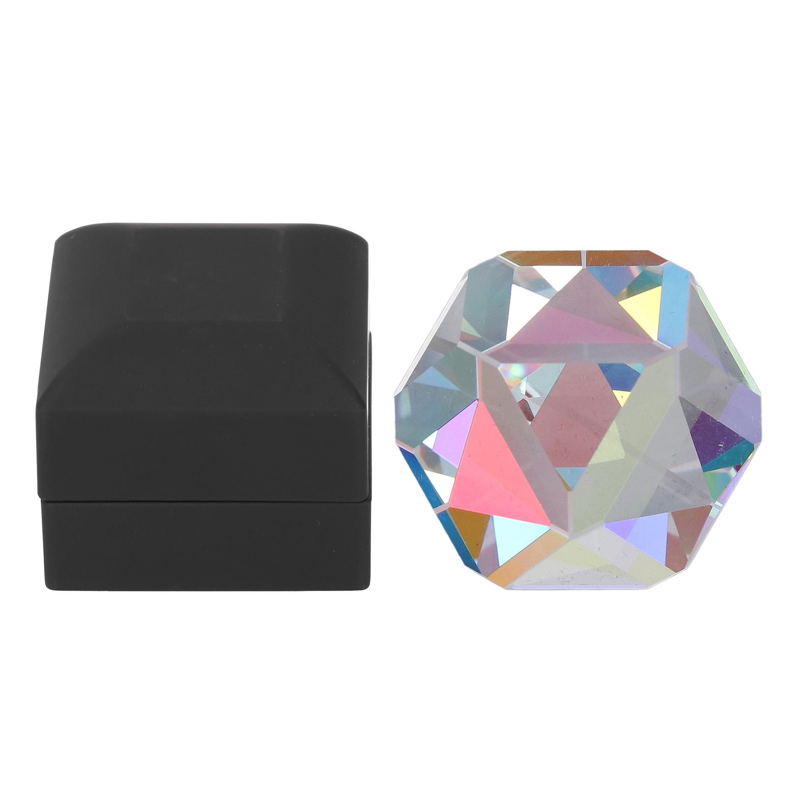 Koogeelife Color Cube Prism 9.8x9.8x9.8in RGB Dispersion Color Crystal Faceted Optical Prism for Physics