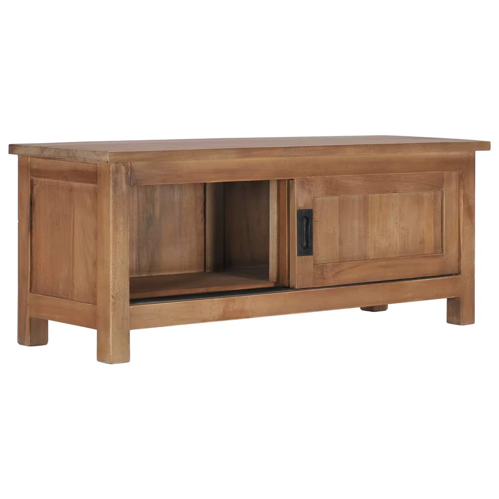 VidaXL TV Cabinet 90x30x35 cm Solid Teak Wood