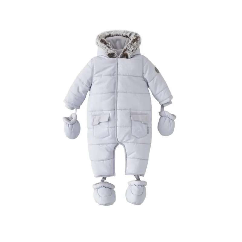 Silver Cross Unisex Classic Quilt Snowsuit- Grey 18- 24 Months