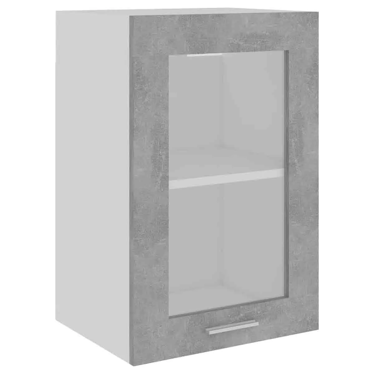 VidaXL Hanging Glass Cabinet Concrete Grey 40x31x60 cm Chipboard
