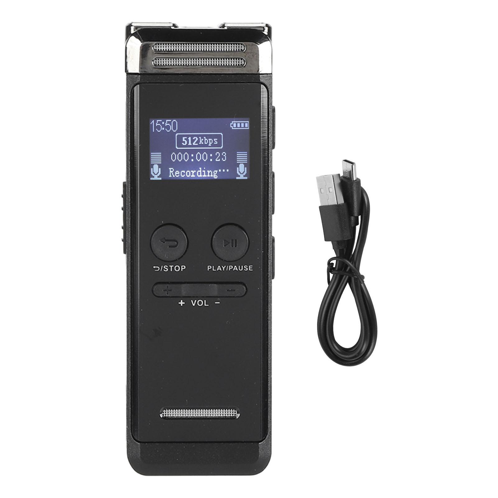 OutsideWorld Digital Voice Recorder 32GB Multifunctional Zinc Alloy Compact Digital Voice Recorder