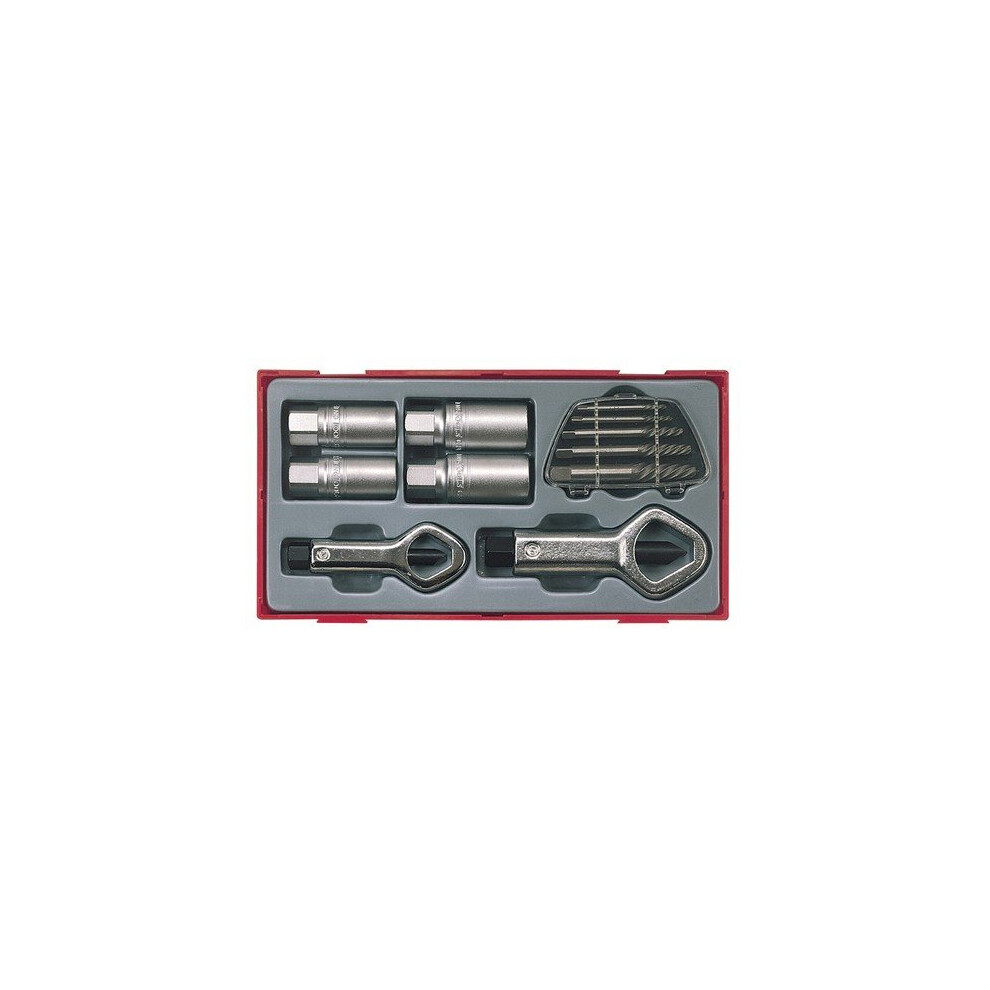 Teng Tools , 11-teilig Schraubenausdreher, Stahl, Nut Splitters, Screw Extractors, Stud Extractors