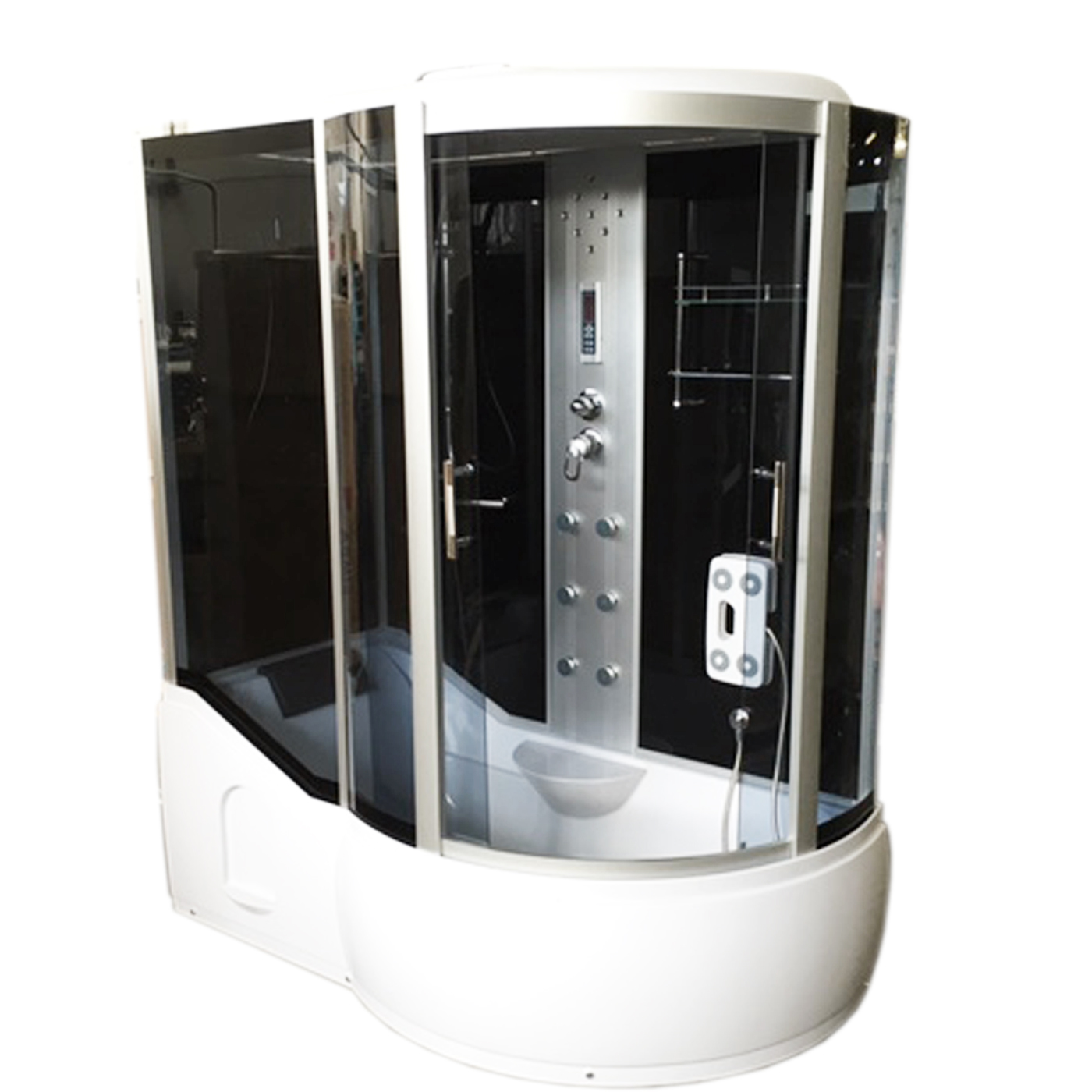 Simbashopping Paradise Bath Tub Spa Whirlpool Shower 170 x 90 x H 220cm Hot Tub Chromotherapy white