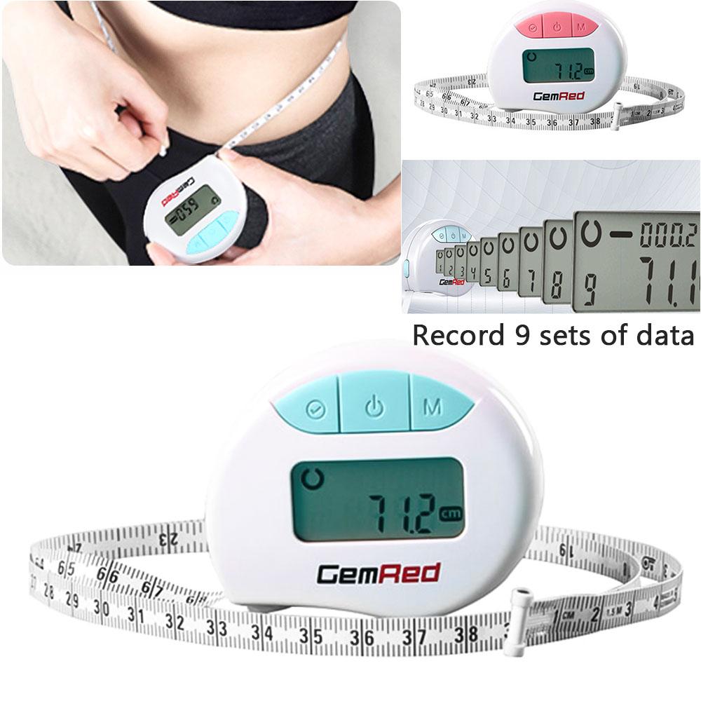 TOMTOP JMS GemRed Digital Measuring Tape Accurately Measures Body Part Circumferences