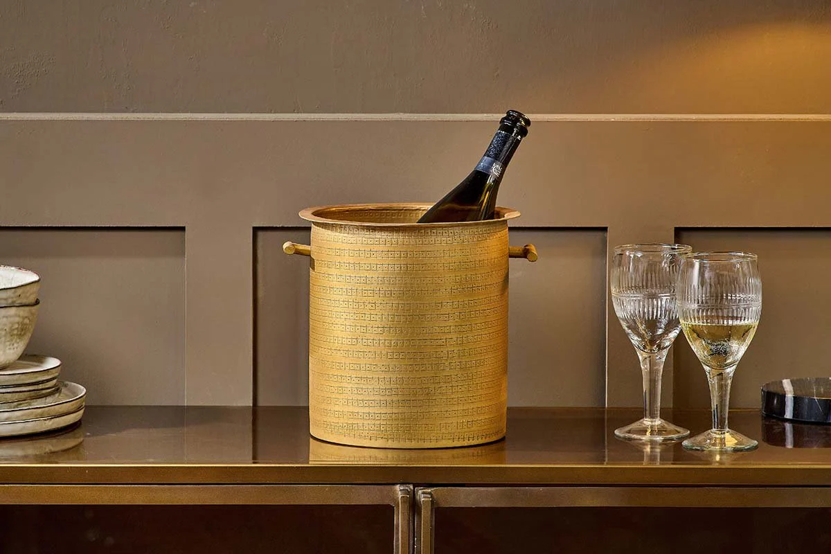 Nkuku Nalgora Wine Cooler | Kitchen & Dining Accessories | Antique Brass