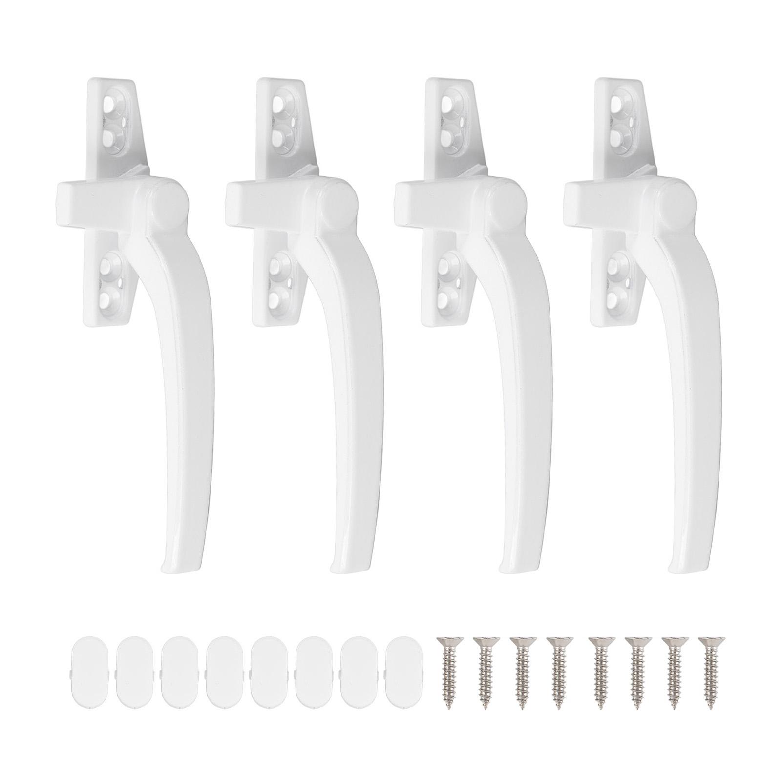 OutsideWorld Aluminum Alloy Window Handle for Flat Open External Push Casement Security Lock Hardware Right White