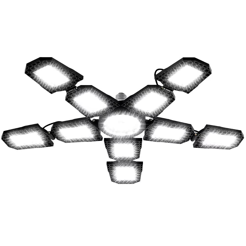 Other 400W LED Garage Light Bulb E27/E26 Lamp AC 220V Folding Spotlights 110V Industrial Lighting For Home Warehouse Workshop Basement