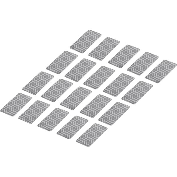 TOOLCRAFT 1563940 Adhesive Reflective Strips Silver 50x25mm 20pcs ...