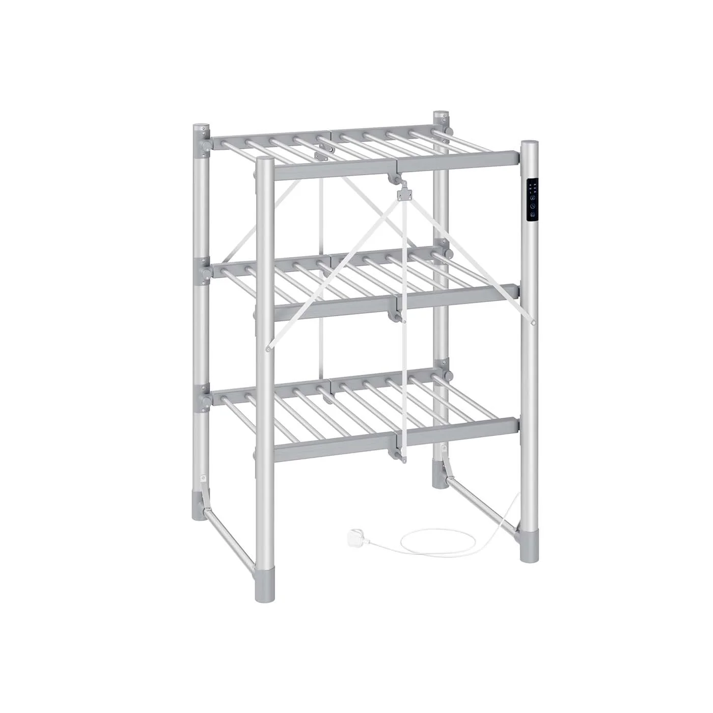 SONGMICS Heated clothes airer with foldable drying racks and fabric cover