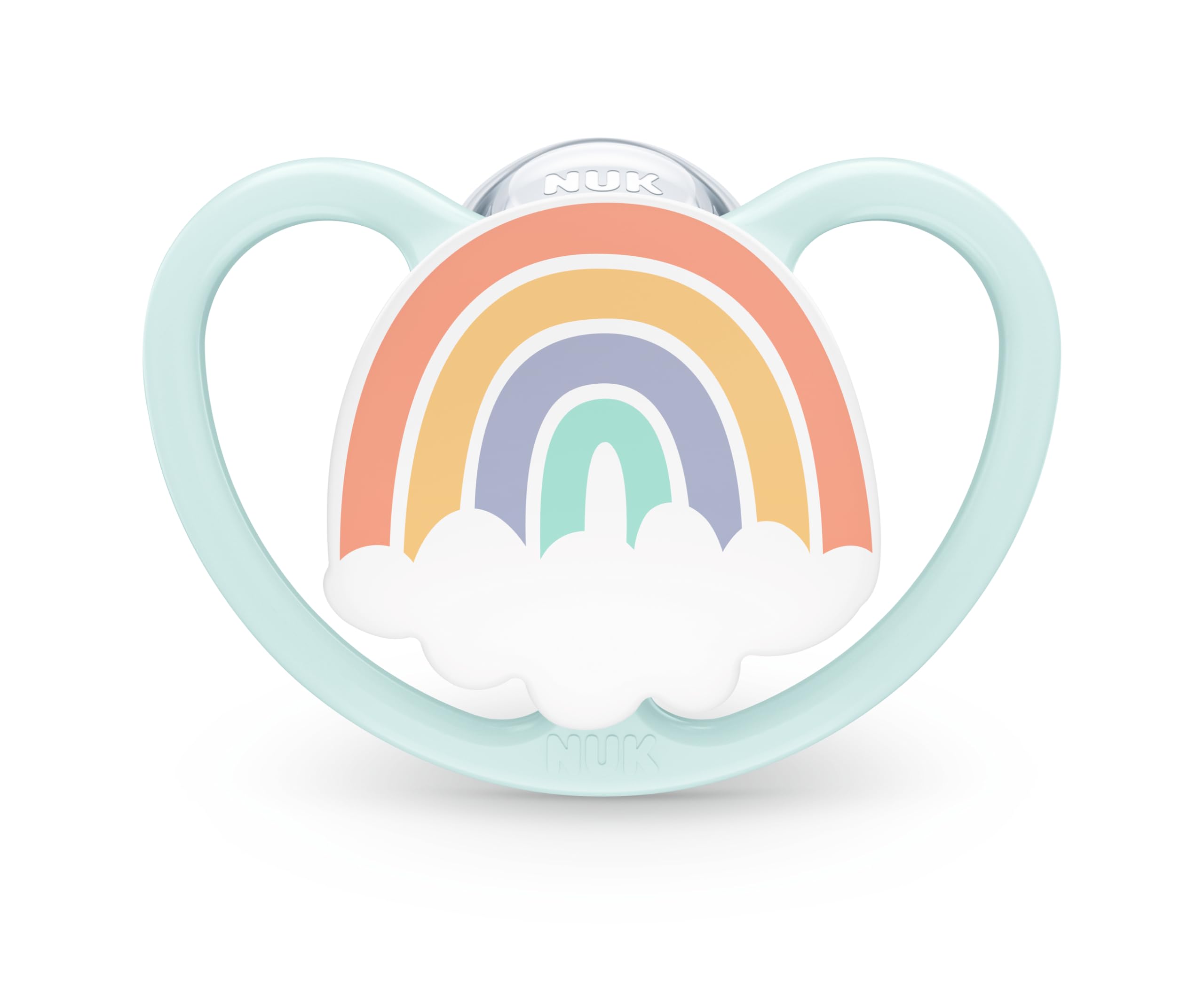 Nicoplace Second-hand NUK Space Rainbow Pacifier for Includes Disinfectant For Preparing for OCNK10730846 0-6 months, Anti-rash Silicone, Case, Babies, Newborn,