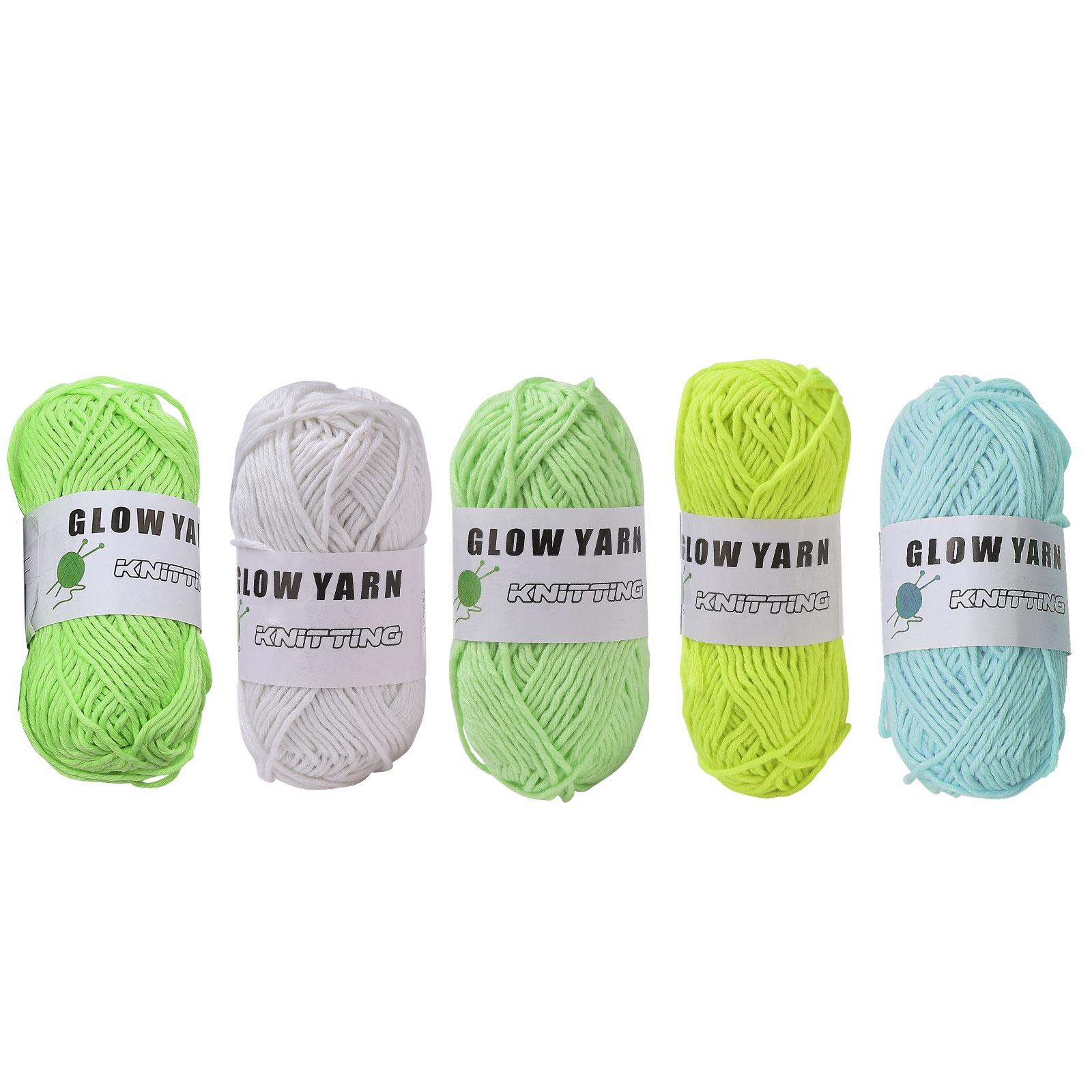 Ammoon Glowing Yarn DIY Knitting Hand Knitted in the Dark Yarn Crocheting Yarn