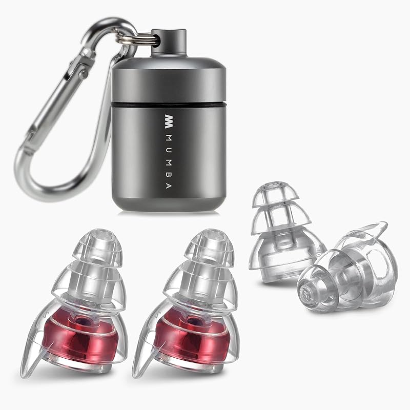 Mumba high fidelity concert earplugs reusable musician earplugs music festival DJ With storage box 24dB advanced filter technology earplugs for
