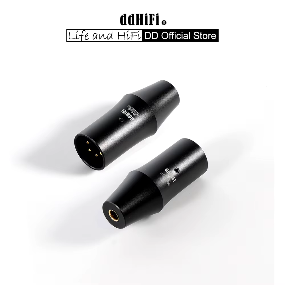 DD ddHiFi XLR44B(2022) XLR 4pin to 4.4mm Balanced Adapter, Adapt XLR Traditional Desktop Devices to 4.4mm Audio Devices