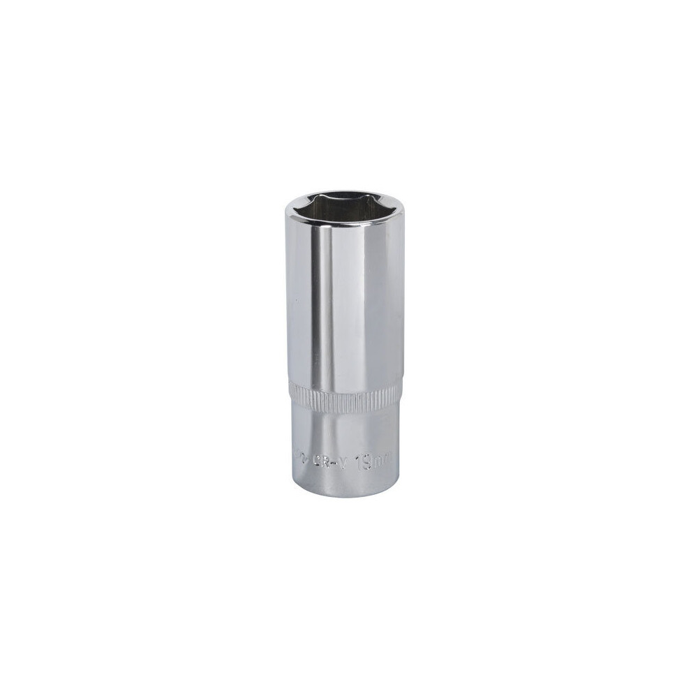 Sealey SP3819D WallDrive Socket 19mm Deep 3/8"Sq Drive Fully Polished