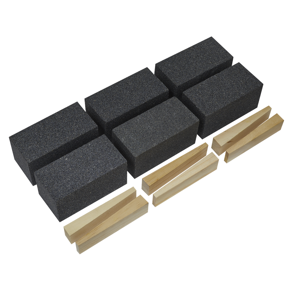 Sealey Floor Grinding Block 50 X 50 X 100MM 12 Grit - Pack of 6