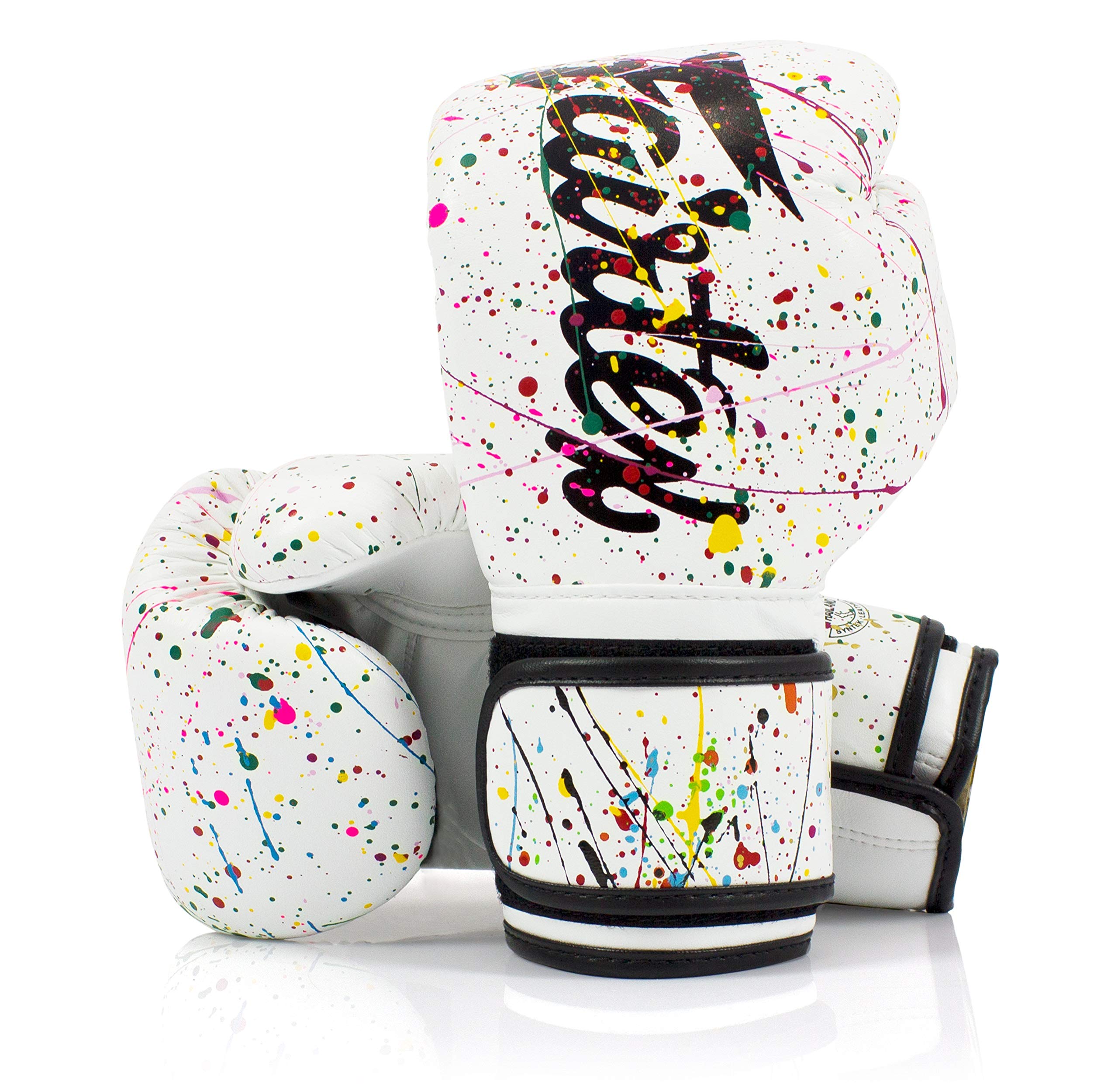JapanSportX Fairtex BGV14 Microfiber Boxing Gloves Muay Thai Boxing MMA Kickboxing Training Equipment Martial Arts 16 oz White
