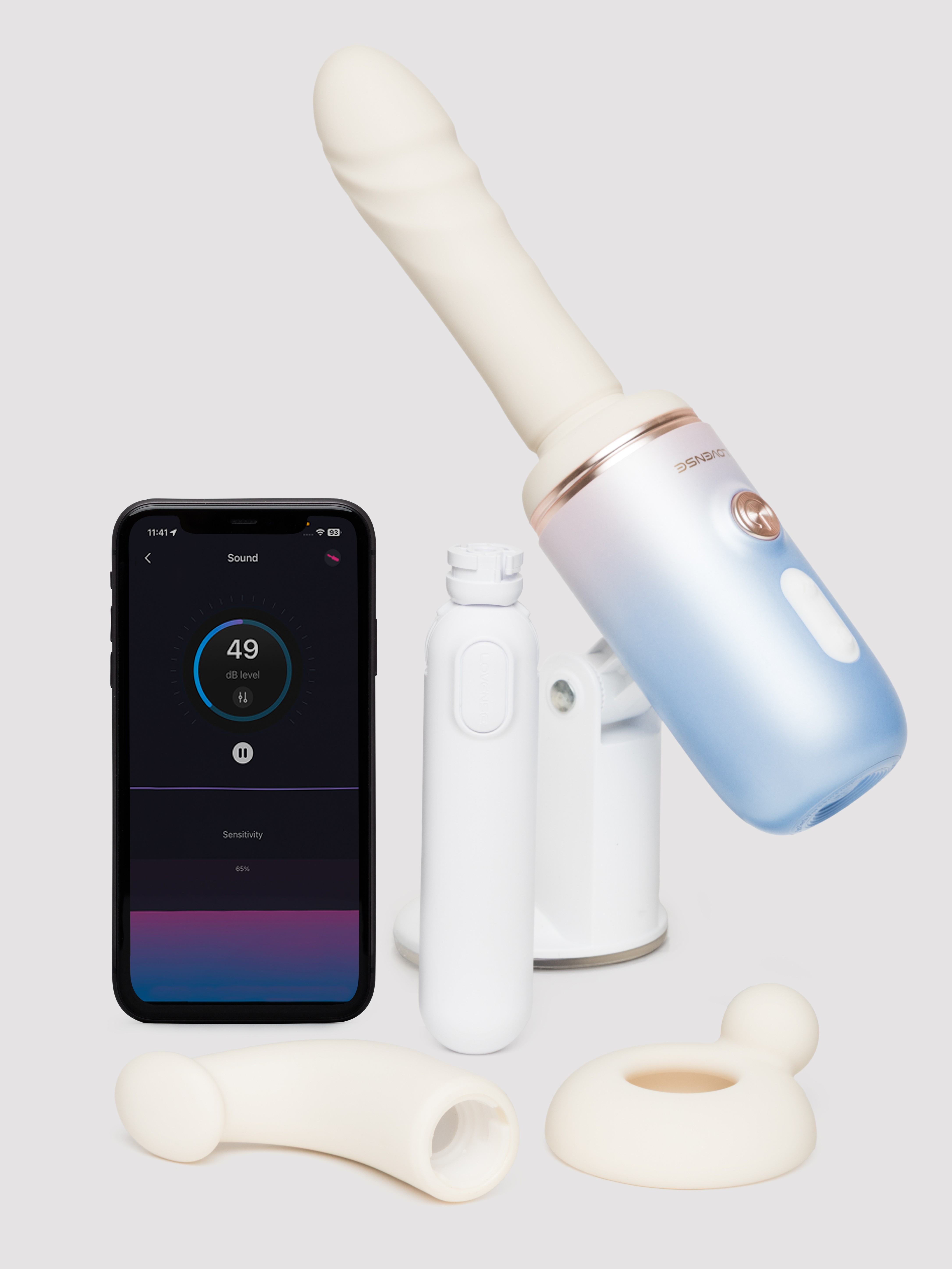 Lovense Spinel App Control Compact Warming Sex Machine - White