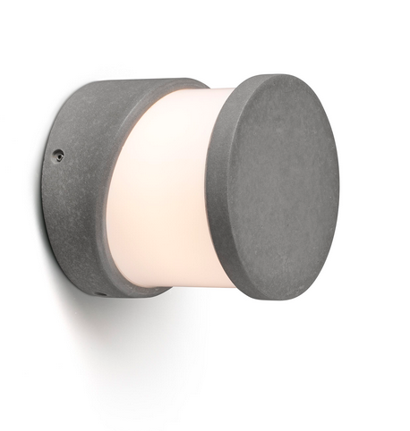 Faro Block outdoor wall light, concrete