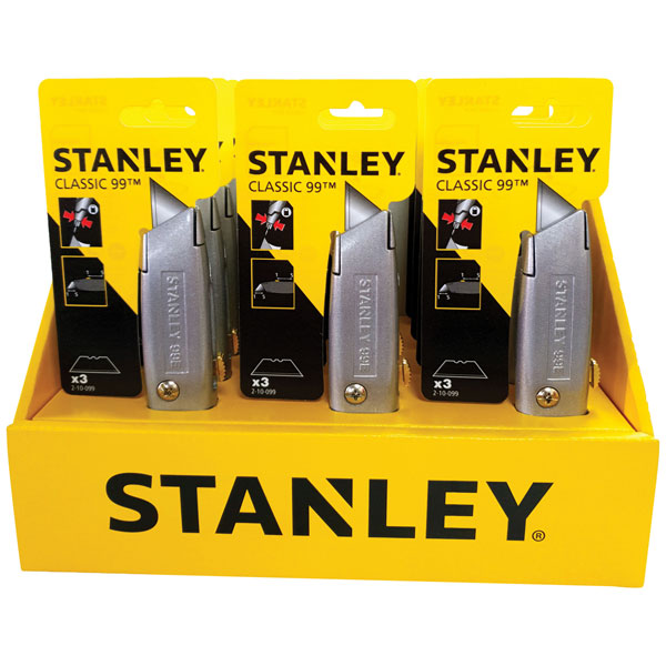 Stanley Tools STA910099 99E Counter Display of 12 Knives