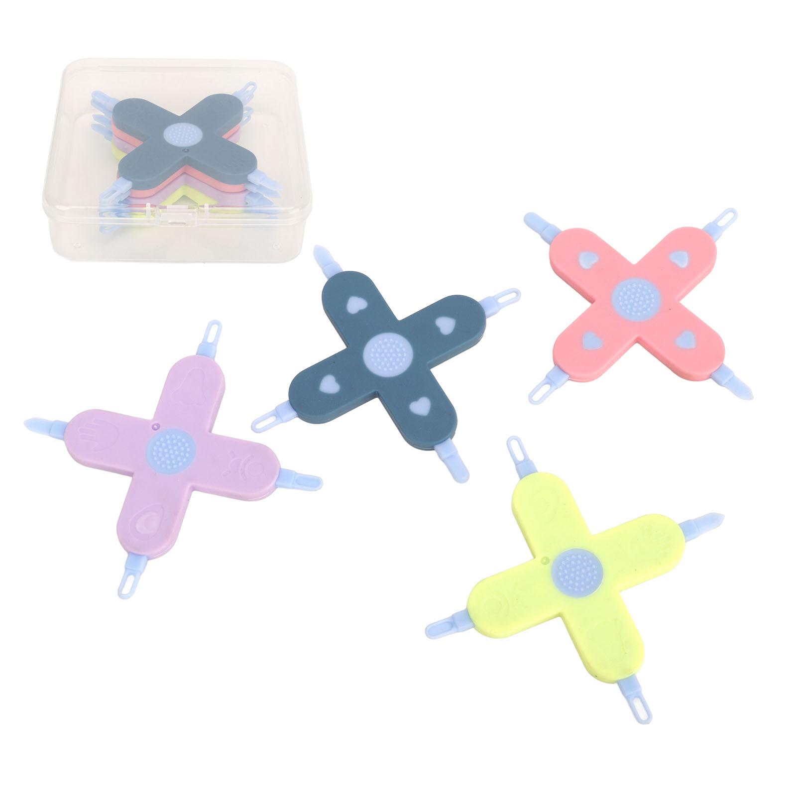 Neoglint 4pcs Booger Picker Silicone Safety Reusable Round Shape Tpe Pp Baby Ear Cleaner Tool For Nail