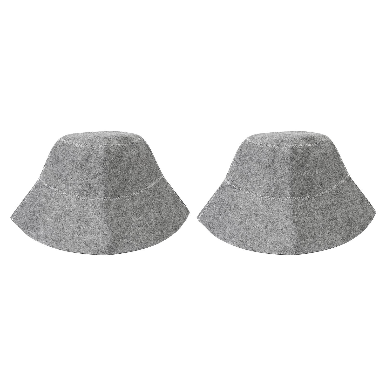 GoolRC 2PCS Sauna Hats Felt Thickening Water Absorption Comfortable Breathable Felt Shower Caps for Bath