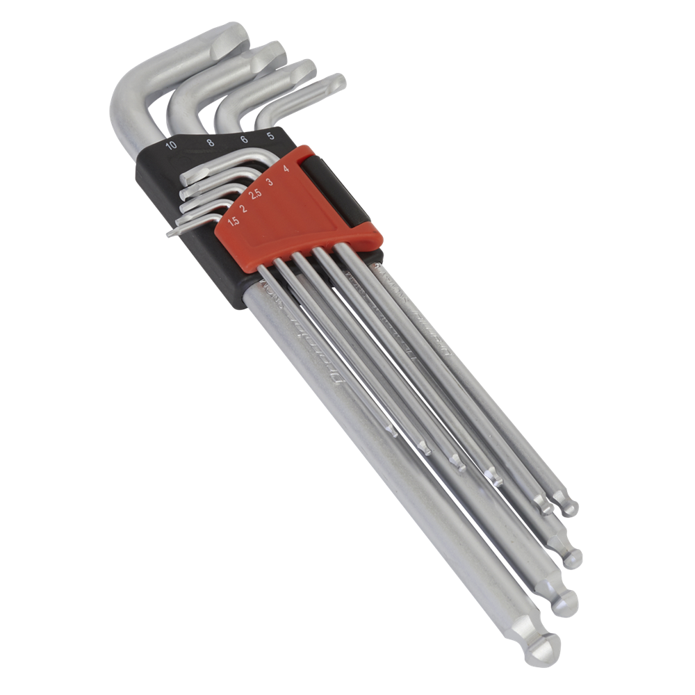 Sealey AK7180 Lock-On Ball-End Hex Key Set 9pcs