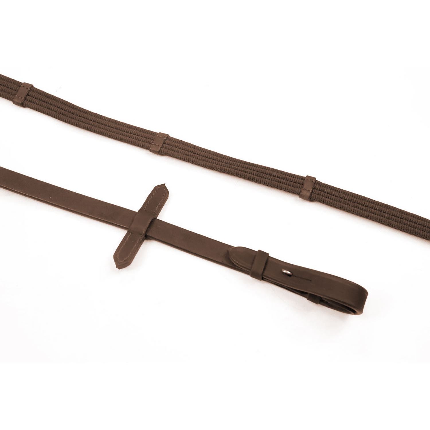 John Whitaker Reins | John Whitaker Ready To Ride Web Reins Colour Brown Size Cob