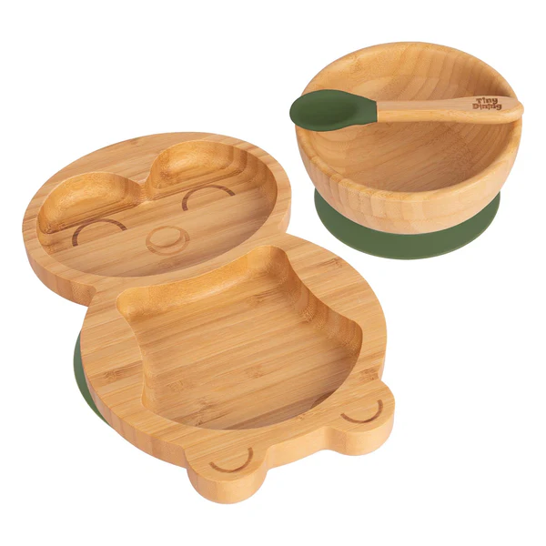 3pc Penguin Bamboo Baby Weaning Set
