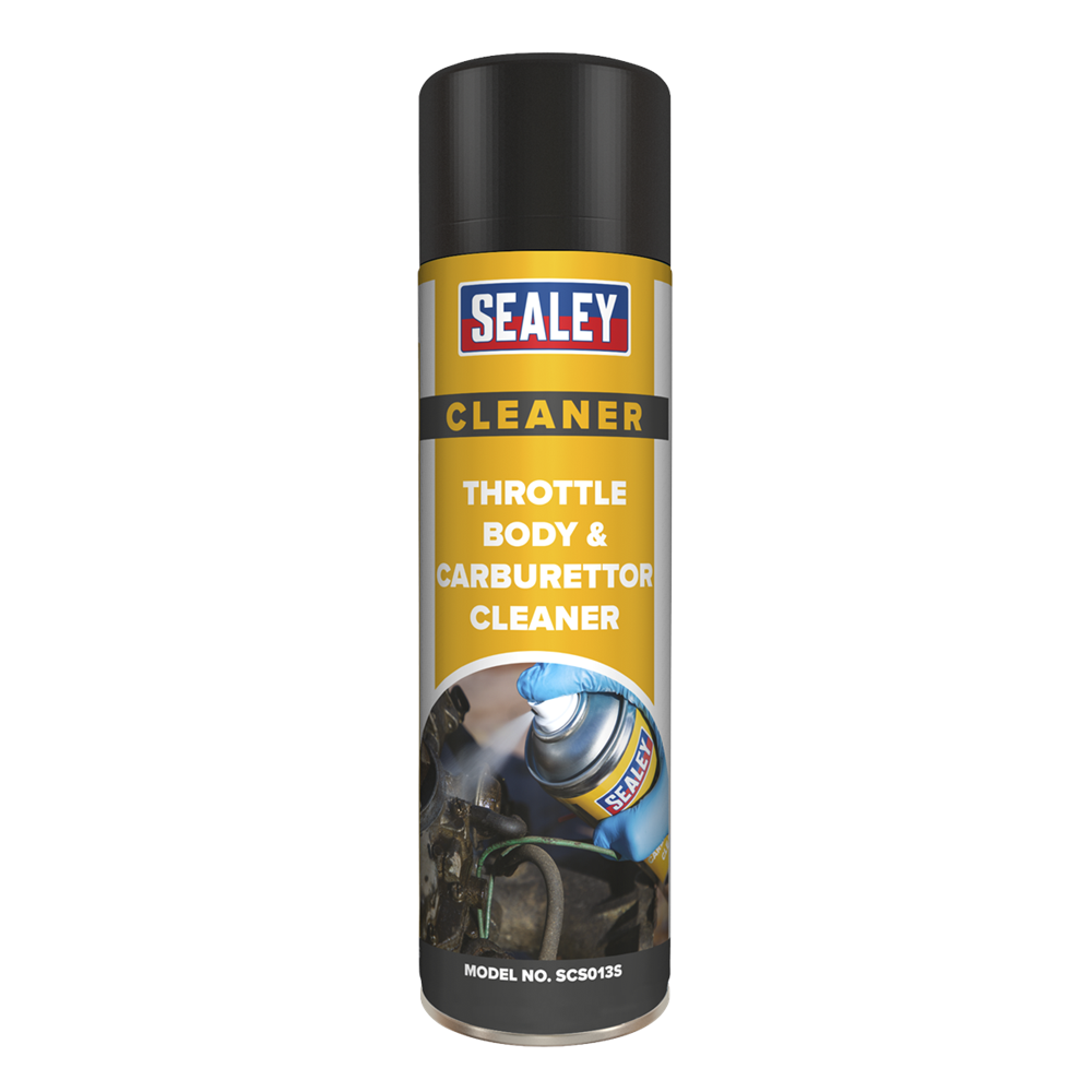 Sealey Throttle Body & Carburettor Cleaner All Types - 500Ml Spray 0.5L Scs013S