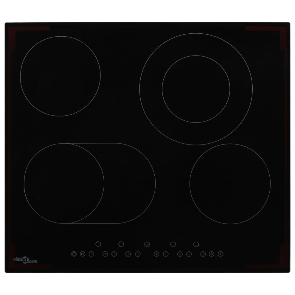 VidaXL Ceramic Hob with 4 Burners Touch Control 6600 W