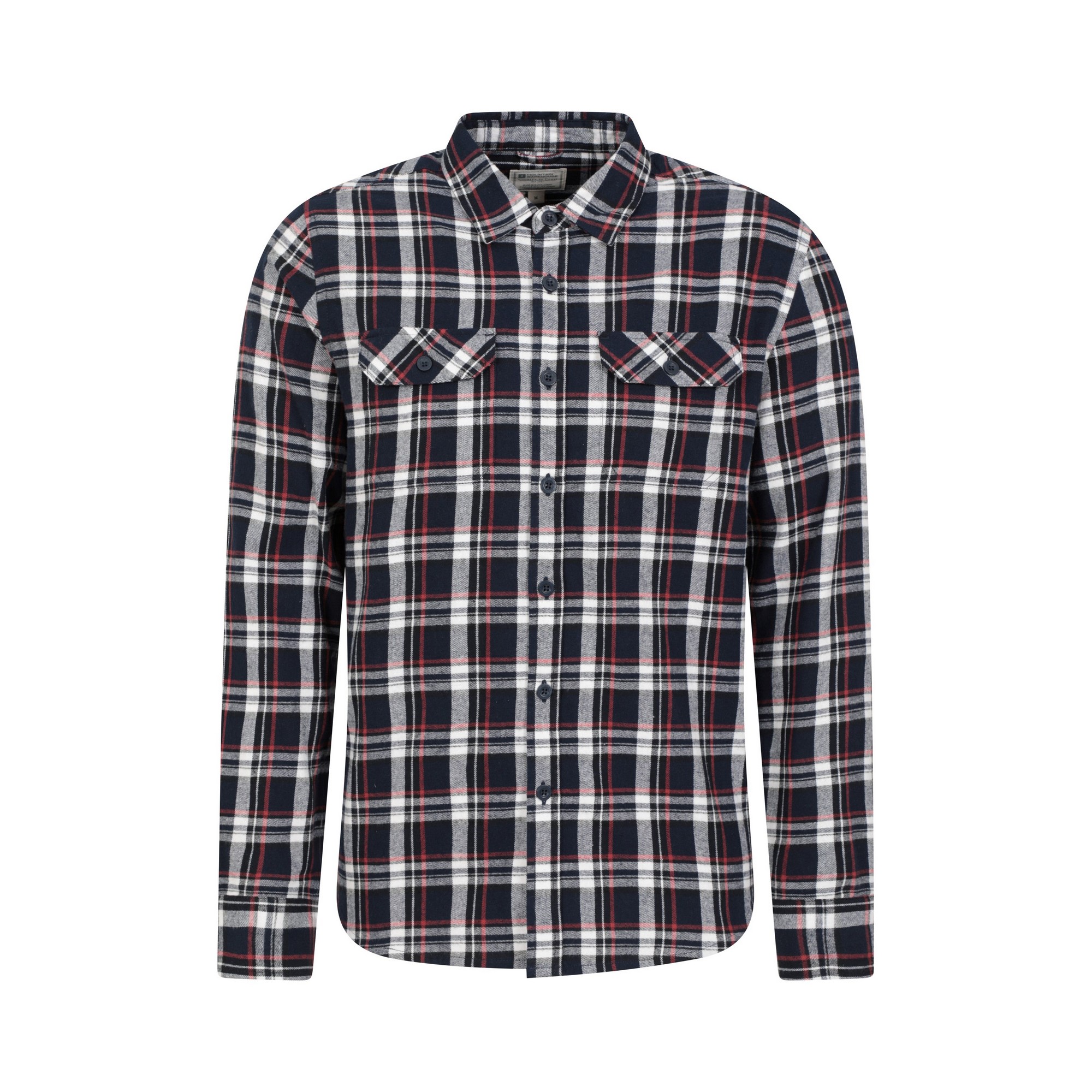 Mountain Warehouse Men's Mens Trace Flannel Long-Sleeved Shirt - Blue