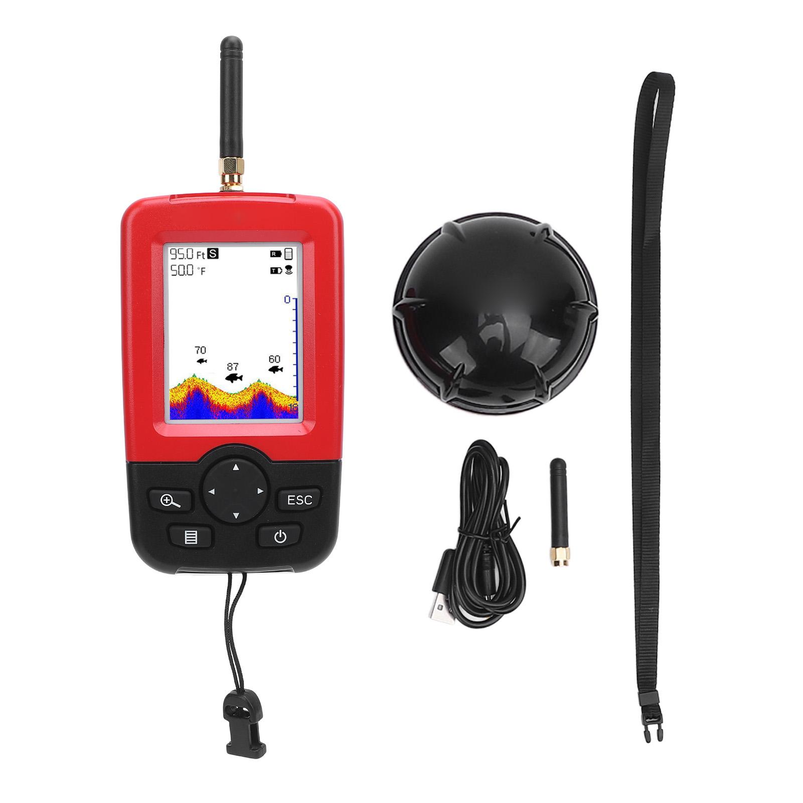 3d Printing Machine Wireless Fish Finder 2.8in Color Screen 2 to 148ft Depth Range 90 Degree Beam Angle Water Resistant