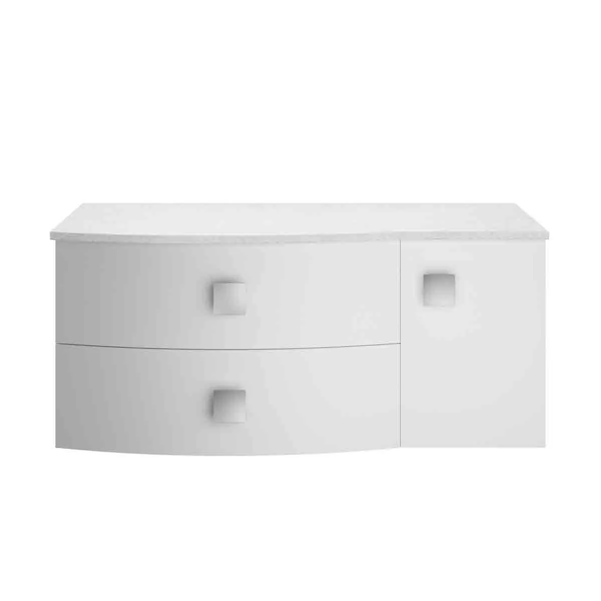 VASARI 101.2Cm Wall Mounted Single Bathroom Vanity Base Only white
