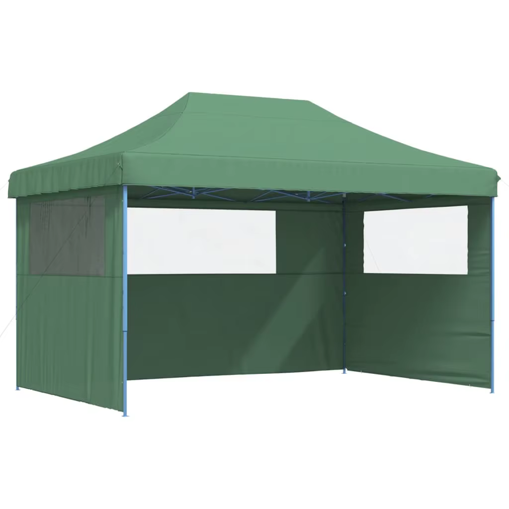 VidaXL (green, with 3 sidewalls) vidaXL Foldable Tent Pop-up Outdoor Party Tent Garden Gazebo Canopy Shelter