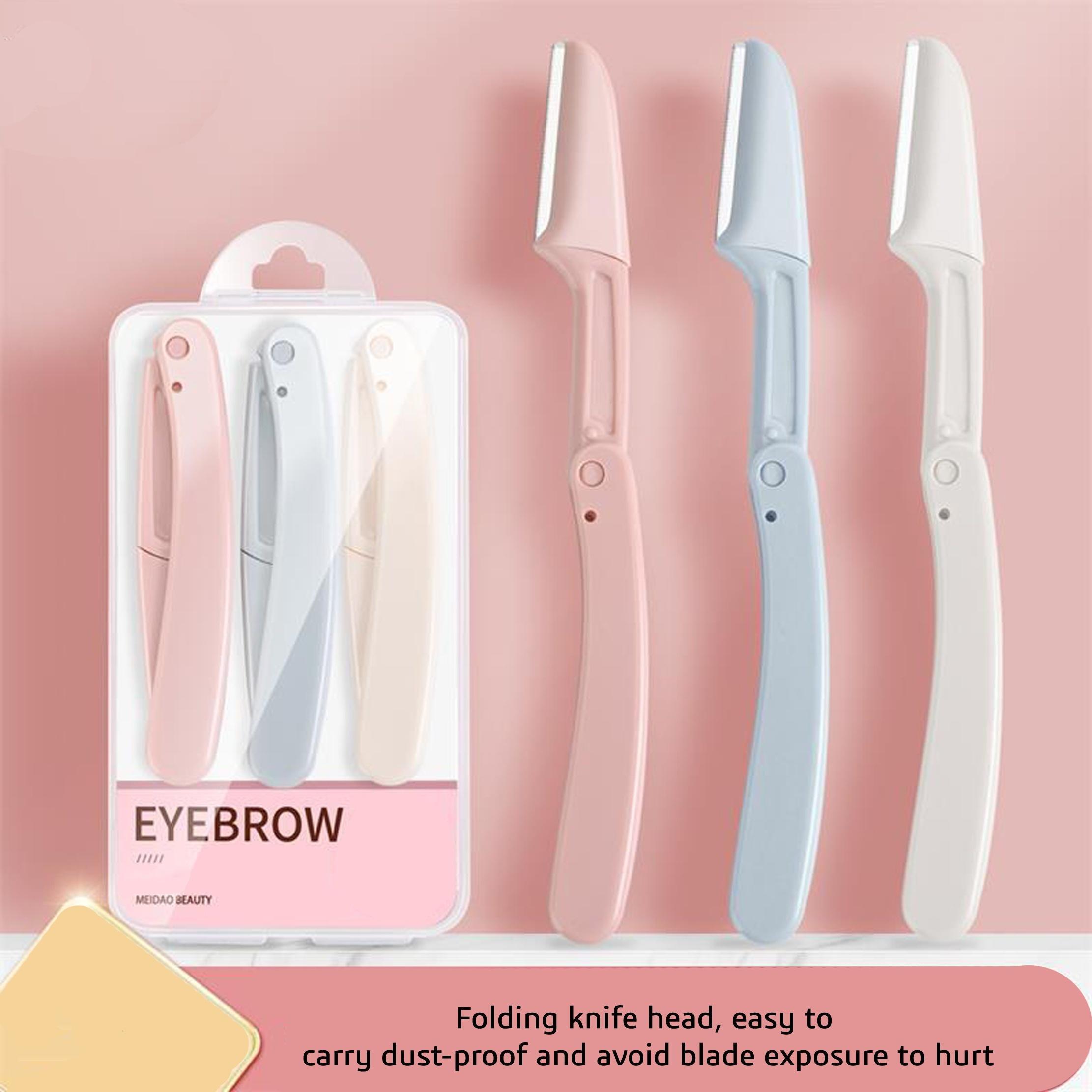 LChome 3Pcs Eyebrow Trimmer Facial Epilators for Women Eyebrow Hair Remover for Ladies Face Eyebrow Shape Shaver