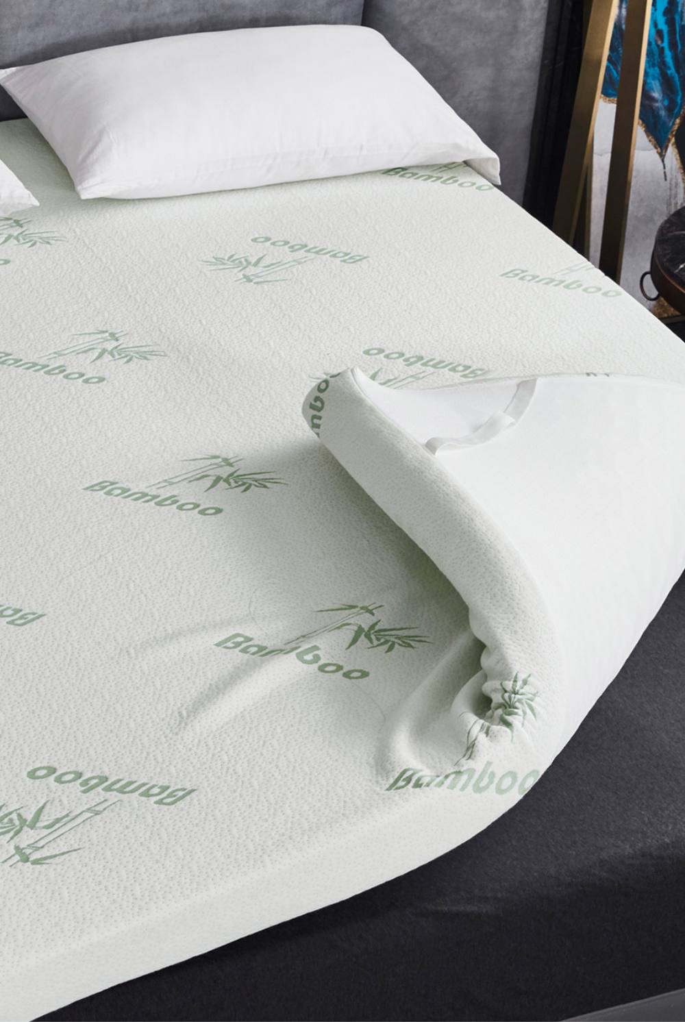 Ezysleep Super Soft Bamboo Bounce Back Foam Mattress Topper - 10cm