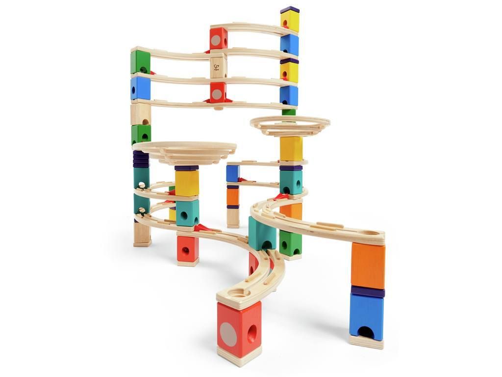Hape - Quadrilla Wooden Marble Run Builder-Cyclone.