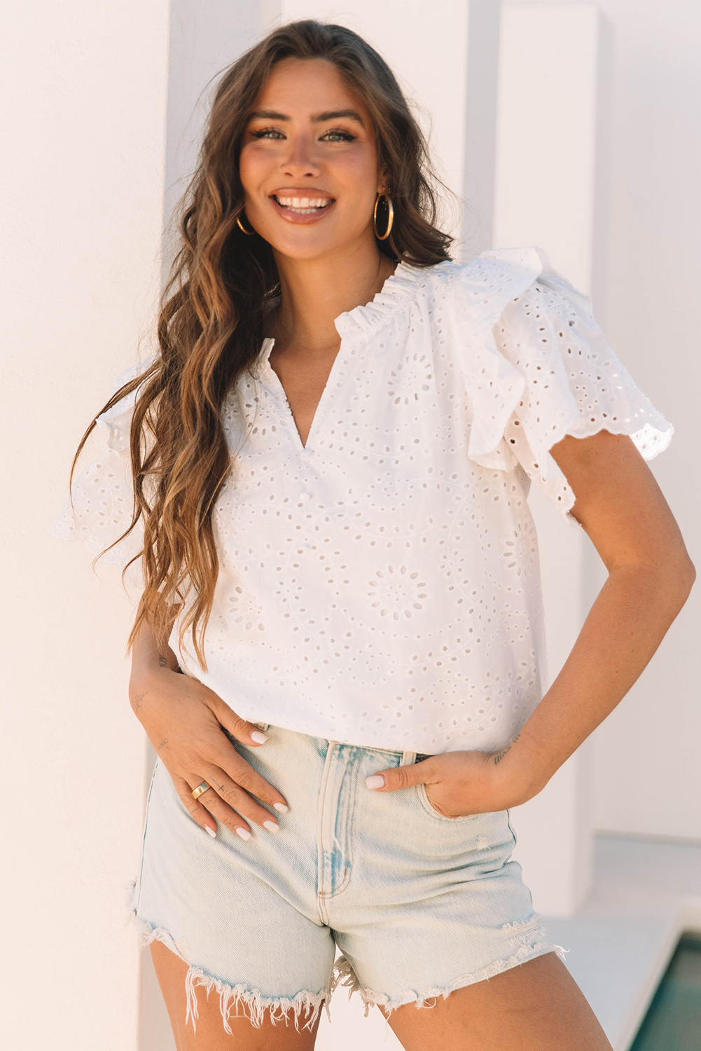 Everyday The Label Women's - White Blouses | Size: Large